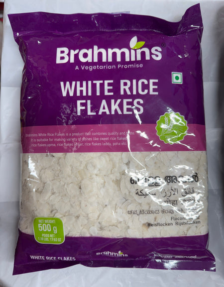 Brahmins White Rice Flakes Poha 500g