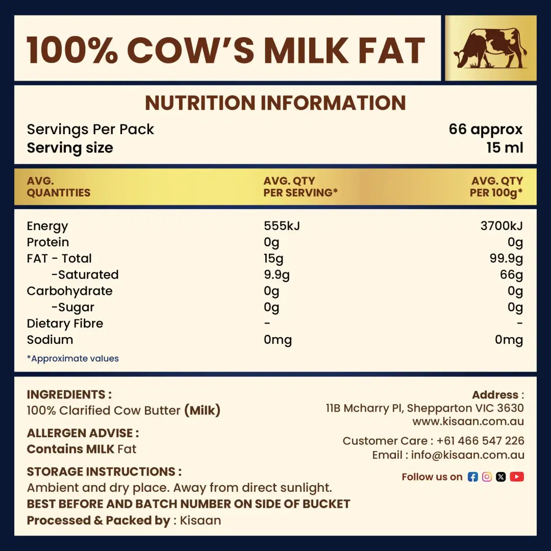 Kisaan desi cow ghee 1L