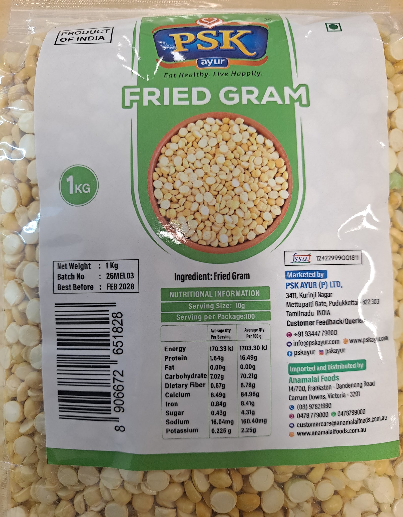 PSK Roasted Gram Split 1kg