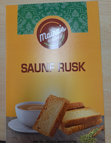Maira's Kitchen Saffron Saunf Rusk
