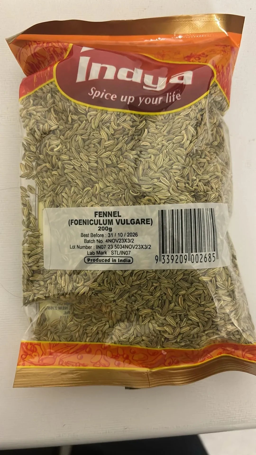 Indya Fennel Seeds 200g